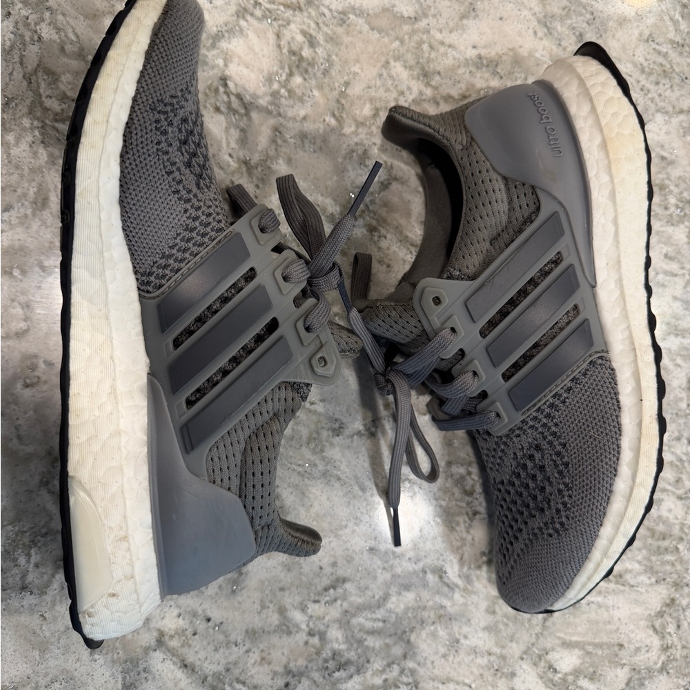 Adidas Gray Ultraboost Athletic Shoes